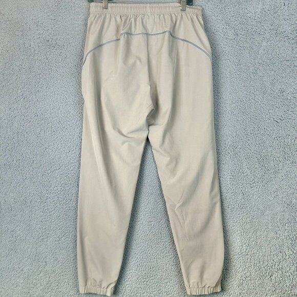RAW GEAR Tec Track Pant Running Joggers Size Medium Beige "Run With Us" Logo - Picture 2 of 6